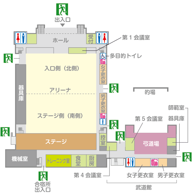 体育館・武道館　1F